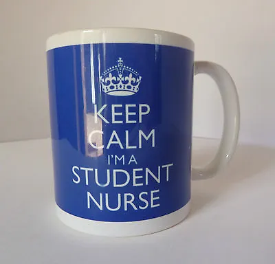 Keep Calm I'm A Student Nurse Gift Mug Cup In Carry On Style - Blue Nursing Mug • £9.99