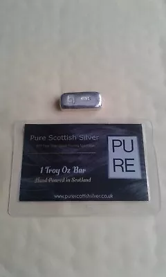 PURE - 1oz  .999 Solid Silver Bar With COA - Bullion Investment Silver • £23.99