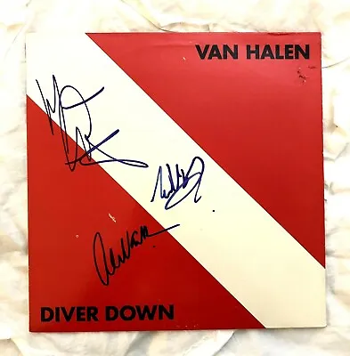 VAN HALEN~ Signed~DIVER DOWN Record Album~ Eddie~ Alex ~ Michael Anthony • $2999.98