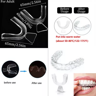 US 8-16 Pack Silicone Mouth Guard Teeth Clenching Grinding Moldable Dental Night • $9.29