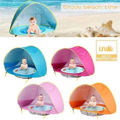 Pop Up Beach Tent.Camping Garden Shade Sun Shelter Protection Infant Baby 50+UV • £23.93