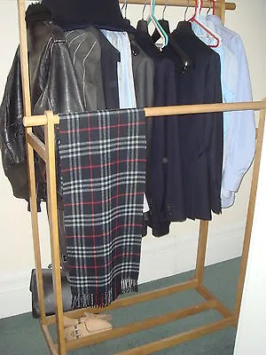 £125 • Buy The Futon Company Limited Edition Wood Double Garment Rail Clothes Clothing Rack