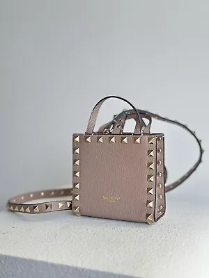 Valentino Garavani Pink Small Square Rockstud Bag • $700