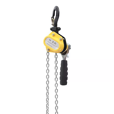 Portable Ratchet Lever Block Chain Hoist Come Along Puller 0.5T 20Ft Lifting • $56.91