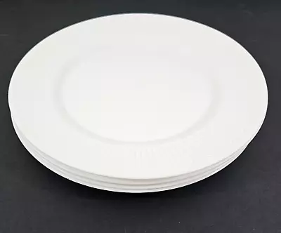 Martha Stewart Everyday France Balustrade 10 ¾” White Dinner Plates – Set Of 4 • $25.46