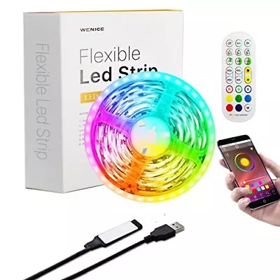 LED Lights For TV 55-65Inch USB LED Light Strip 14.8Ft With APP And Remote • $10.76