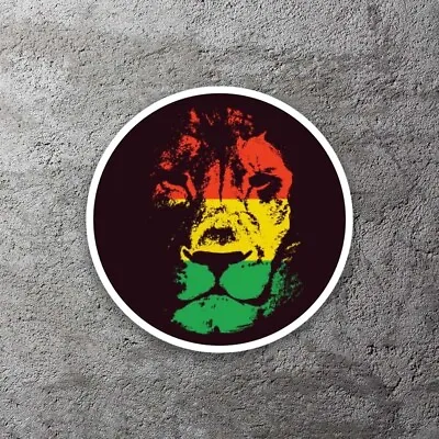 Reggae Lion Vinyl Sticker 3.5  Wide - Includes Two Stickers • $5.99