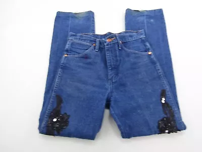 Wrangler Jeans Mens 28x32 936DEN Blue Denim Zipper Button Pockets Customized • $17.09