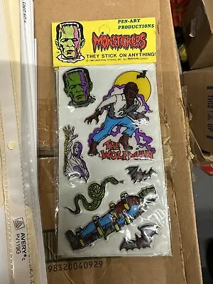 Pen Art Universal Monsters MONSTICKERS Puffy Stickers Wolfman Mummy Frankentein • $69.99