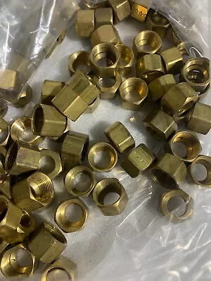 Lot Of 100 - 3/8  DAHL BRASSCRAFT COMPRESSION BRASS NUTS • $21.99