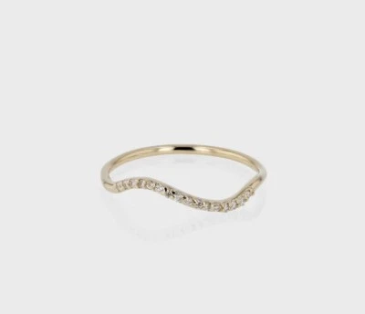 $475 • Buy Sarah & Sebastian Wave Diamond Ring Size 56