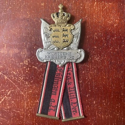£19.50 • Buy German Wurttemberg Kriegerbund Medal - Warrior’s League, Post-WW1 Veterans Assoc