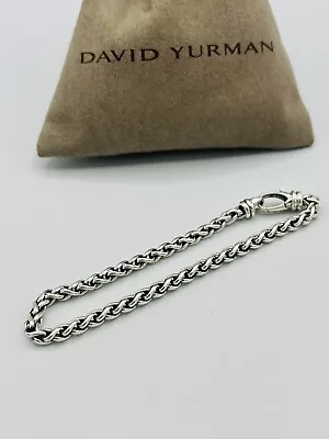 David Yurman 925 Sterling Silver 4mm Wheat Chain Bracelet 8  • $299.99