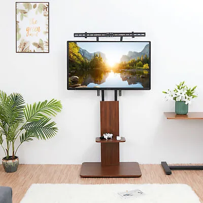 Wooden Metal Floor TV Stand Heavy Duty Swivel TV Bracket For LED LCD LG 32-65“ • £79.97