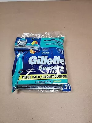 Gillette Sensor 2 Plus Lubrastrip Pivot Men's Disposable Razor - 21 Razors • $19.99