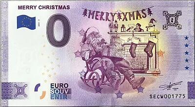 €0 Zero Euro Banknote New Souvenir Italy 2021 Good Christmas Merry Christmas • £3.62