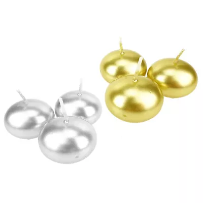 Metallic Floating Disc Unscented Candles 1-1/2-Inch 12-Count • $17.95