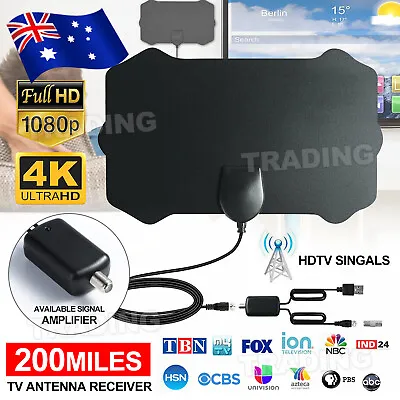 $8.95 • Buy 200 Mile Antenna TV Digital HD Skywire 4K Antena Digital Indoor HDTV 1080p AU
