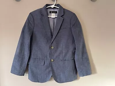 CREWCUTS (J Crew) Thompson Linen/Cotton Blue Sport Coat Blazer Jacket Size 8 • $25