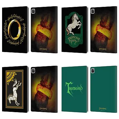 LOTR THE FELLOWSHIP OF THE RING GRAPHICS LEATHER BOOK WALLET CASE FOR APPLE IPAD • £26.95