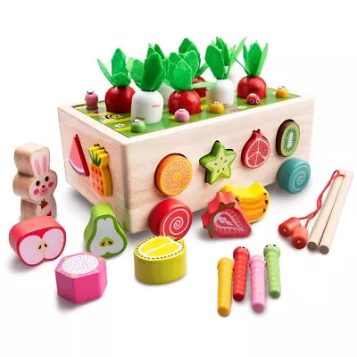 Achiyway Wooden Toys For 3 4 5 Years Old Boys Girls Toddler Toys Educational • £15.99