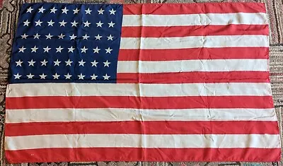 Vintage US American Silky 48 Star Flag 34 1/2  X 23  1912-1959 • $45.95