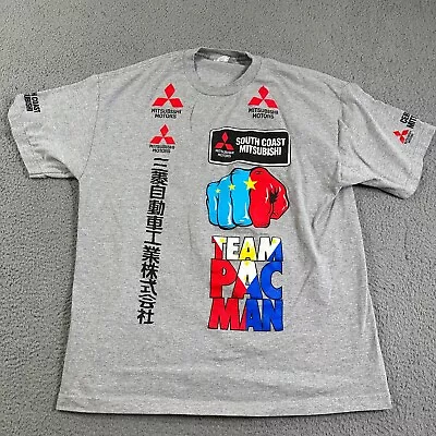 Vintage Team Pac Man Mitsubishi Gray T Shirt Manny Pacquiao Size Xl Boxing Tee • $16.88