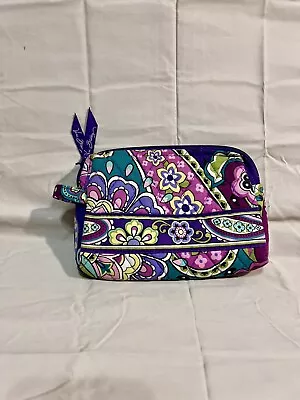Vera Bradley Small Zip Cosmetic Hipster Heather Make Up Bag Travel Case • $12.29
