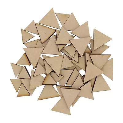 Wooden Triangles Laser Cut MDF Blank Embellishments Craft Decorations Shapes 3mm • £2.99