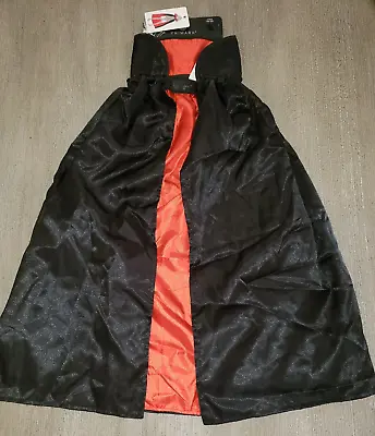 Boys Black Red VAMPIRE CAPE NEW NWT One Size Fits Most HALLOWEEN COSTUME 23.5 IN • $3.96