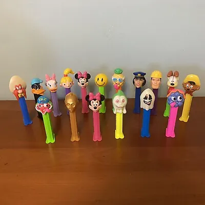 Lot Of 17 VINTAGE PEZ CANDY Dispensers  Assorted Characters Disney Looney Tunes • $15.99