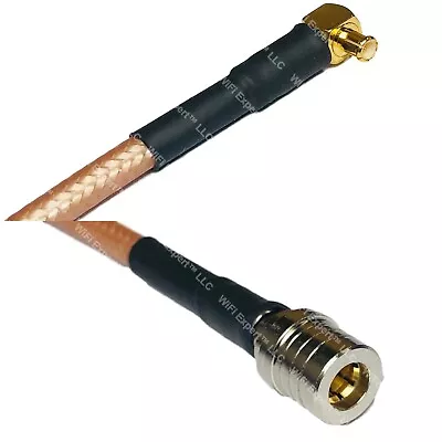 RG400 MCX MALE ANGLE To QMA MALE RF Cable FAST-SHIP LOT • $13.28