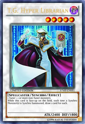 1x T.G. Hyper Librarian - JUMP-EN051 - Ultra Rare - Limited Edition Lightly Play • $13.73