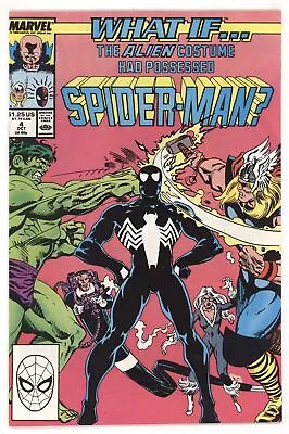 What If 4 Marvel 1989 NM- 9.2 Spider-Man Venom Alien Costume Thor Hulk Black Cat • $33