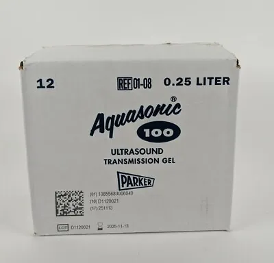 Case Of 12 Aquasonic 100 Ultrasound Transmission Gel 250ml 8.5 Ounce Bottles • $30.49