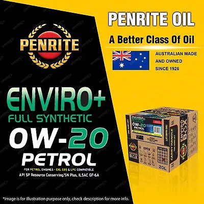 Penrite Full Synthetic Enviro+ 0W-20 Petrol Engine Oil Enviro Box 20L • $285.71