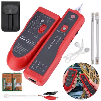 RJ11 RJ45 Wire Tracker Cable Tester Line Finder Ethernet LAN Network Cable Toner • £15.16