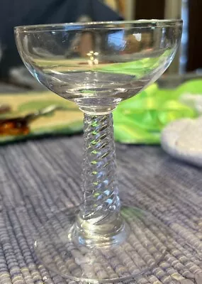 Pair Of Unique Vintage Cut  Cordial Stemware 4 1/2 In Tall 3 In Diameter • $15