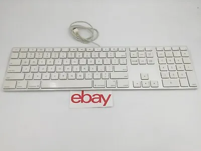 Genuine Apple A1243 Wired Mac Standard USB Keyboard W/ Numeric Keypad White • $26.99