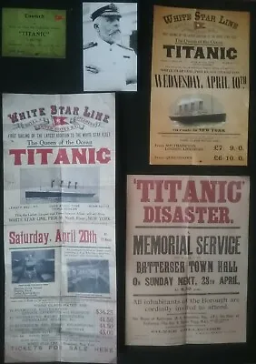 £13.80 • Buy 5 Titanic Item's *(inc. 3 Posters , 1 Photo Of The Captain And The Launch Card)*