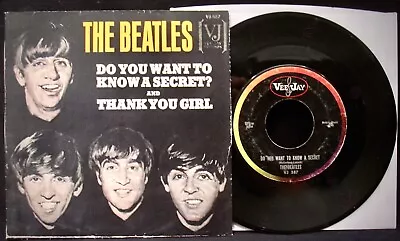 THE BEATLES~Do You Want To Know A Secret?~Classic 45 & Sleeve~VEE JAY #VJ 587 • $19.99