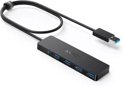 $17.84 • Buy Anker 4-Port USB 3.0 Hub Ultra Slim Data USB Hub With 2 Ft Extended Cable