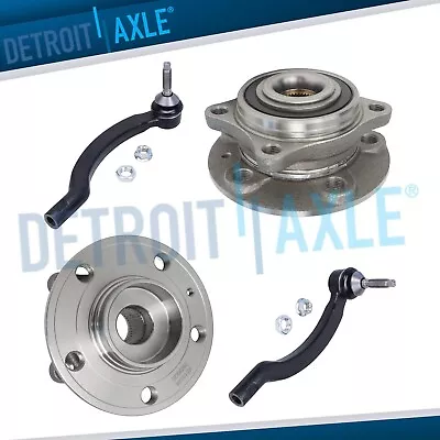 4pc Front Wheel Hub Bearing + Outer Tie Rods For 2001 - 2007 Volvo S60 S80 V70 • $103.55