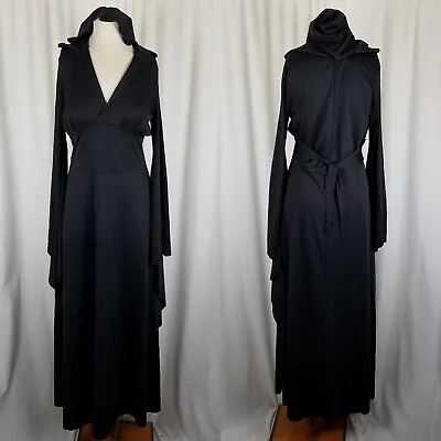 Disguise Limit Black Hooded Steampunk Ball Gown Dress Womens 6 Medieval Gothic • $50.99
