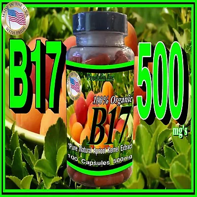 100x500mg Vitamin B17 Bitter Apricot Kernel Seed Extract Powder Capsules Pills • $22.75