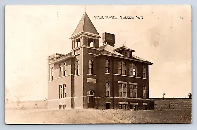 Vintage RPPC Theresa WI Public School Building 1912 To Mayville WI P8 • $9.99