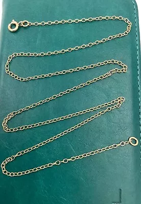 £80 • Buy 9ct Yellow Gold Trace Chain Necklace 18  1.88g
