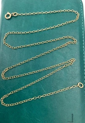 £80 • Buy 9ct Yellow Gold Trace Chain Necklace 18  1.88g