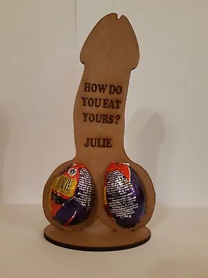 Personalised Creme Egg Willy Rude Naughty Novelty Birthday Easter Gift Keepsake • £4.95