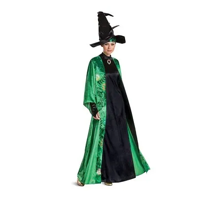 Harry Potter's Professor McGonagall Deluxe Adult Costume Dress And Hat SM 4-6 • $70.95